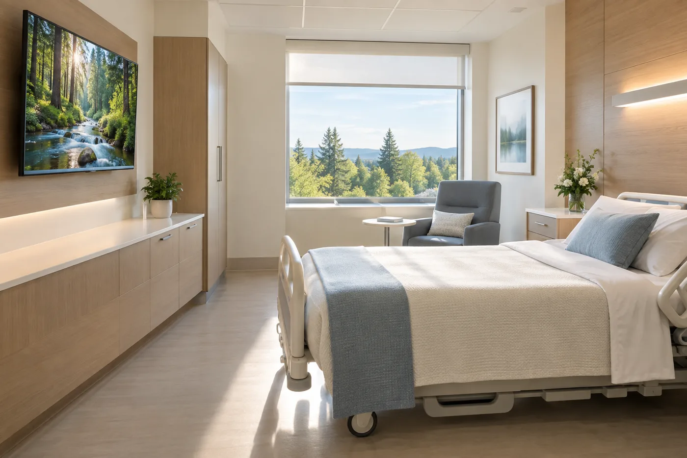 Illustrative patient room